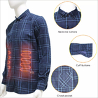 Sheerfond Heated Long Sleeve Shirt , Flannel Heated Thermal Underwear Odm