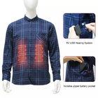 Sheerfond Heated Long Sleeve Shirt , Flannel Heated Thermal Underwear Odm