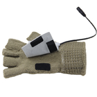 5W Washable Electric Heated Fingerless Gloves Far Infrared Usb For Winter