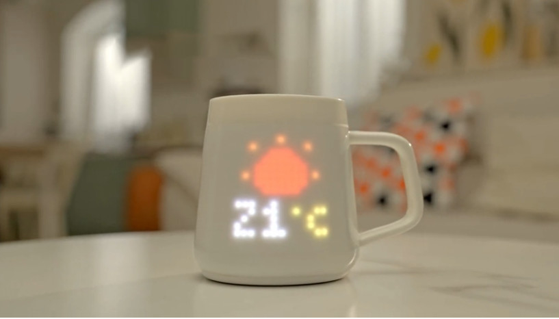 Custom Gifts Set For Mother'S Day Ai-Enhanced Ceramic Mug With Pixel Display Modern Design Gift