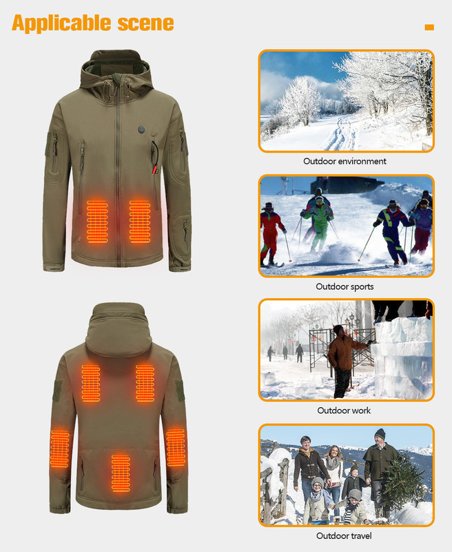 USB Electric Heated Vest Jacket , 60degree Rechargeable Heated Jackets Xf Wj ODM Heating Hunting Clothing