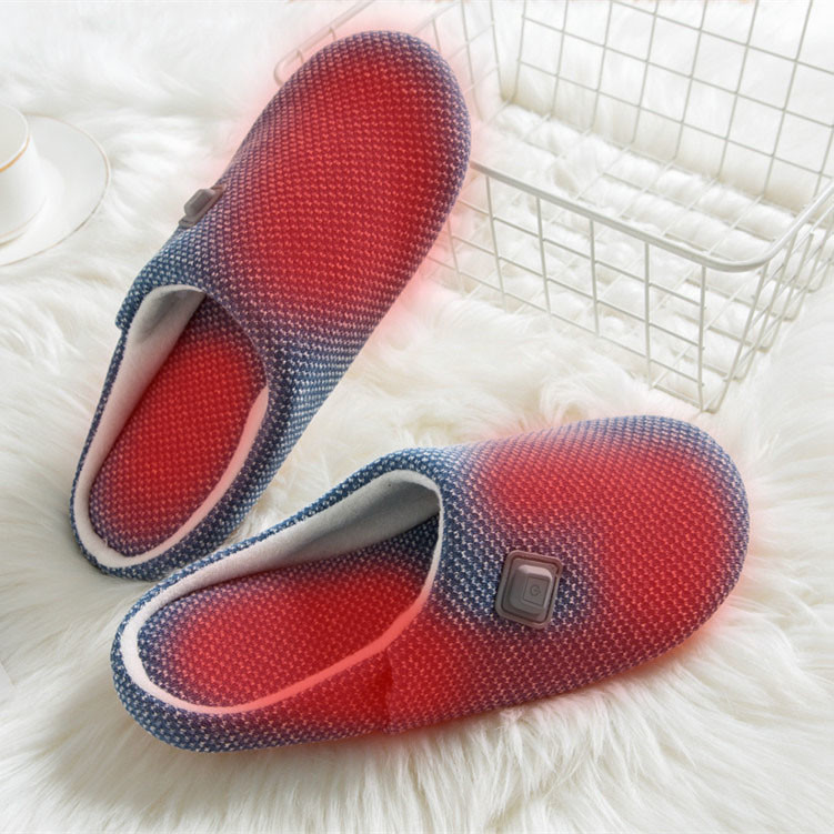 Sheerfond Electric Heated Slippers , Non Slip Heated House Shoes OEM USB Charging