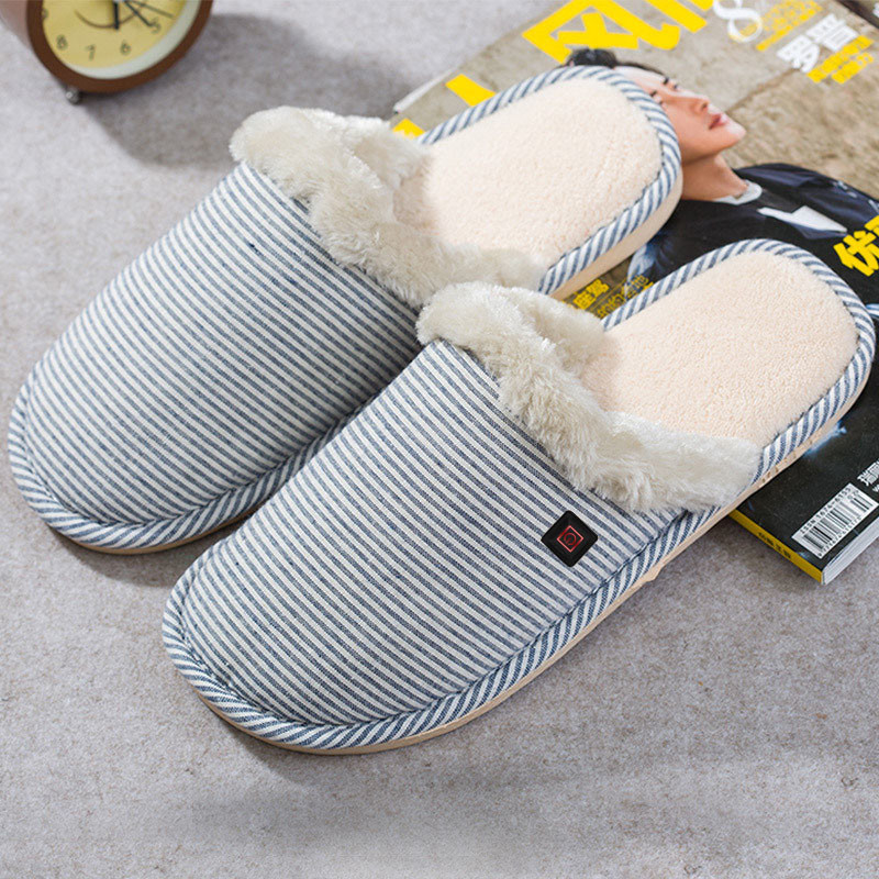 Graphene Film Electric Foot Warmer Slippers , Washable Electric Warming Slippers