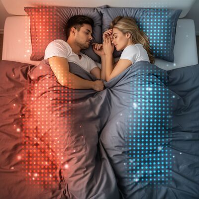 Cooling Blanket With Dual Zone Climate Control System For Precise Temperature Regulation And Enhanced Deep Sleep Comfort