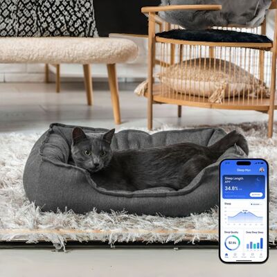 Smart Pet Bed With App Based Real Time Tracking Of Heart Rate Breathing And Sleep Providing Veterinary Grade Health Insights